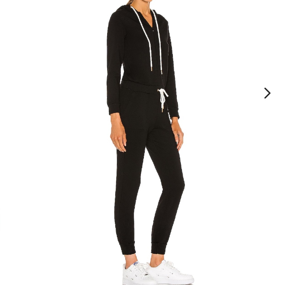 MONROW Revolve Supersoft Fleece Hooded Jumpsuit - Black - Size Small - Picture 2 of 16